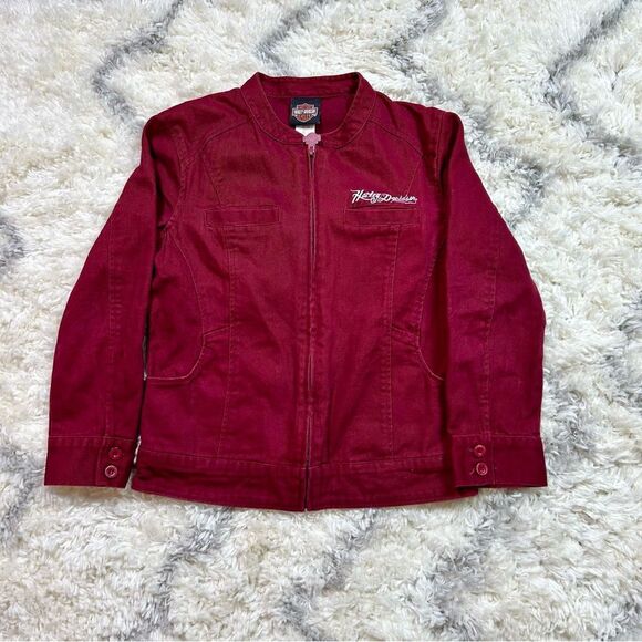 Harley-Davidson Burgundy Jacket - Picture 1 of 8